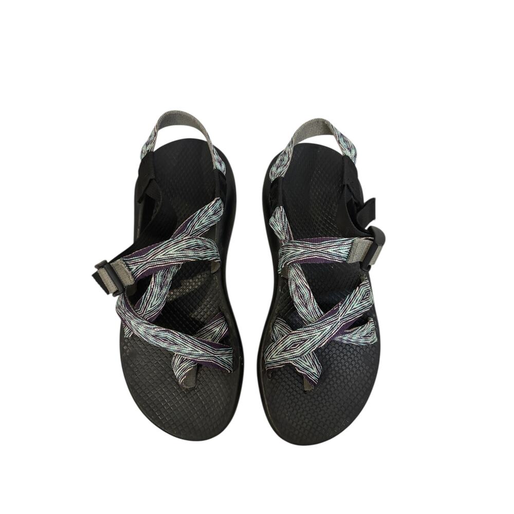 Chaco Sandals Womens 8 Purple Aqua Pixel Weave Z/2 Classic Toe Loop Vibram